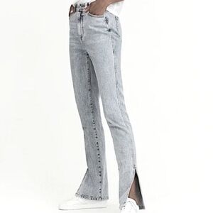 Something Navy Nina Denim Pants with Slit